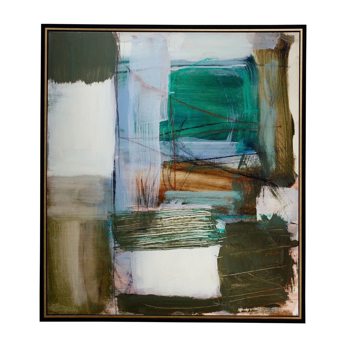 Green Fields Framed Canvas - timeless artwork that brings character to any space | Image 6 | InSTYLE Home & Rugs