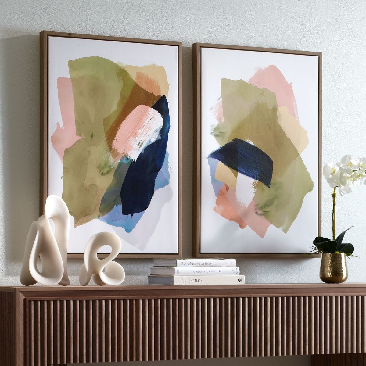 Abstract Afternoon Framed Canvases, S/2 - eye-catching art pieces to enhance your home design | Image 3 | InSTYLE Home & Rugs