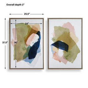 Abstract Afternoon Framed Canvases, S/2 - eye-catching art pieces to enhance your home design | Image 7 | InSTYLE Home & Rugs