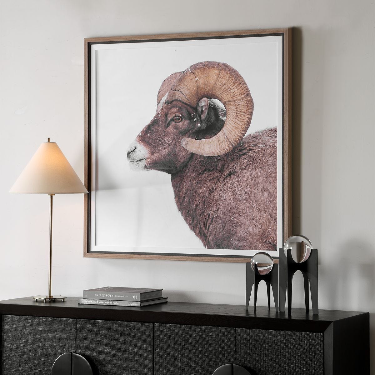 Big Horn Framed Print - eye-catching art pieces to enhance your home design | Image 3 | InSTYLE Home & Rugs