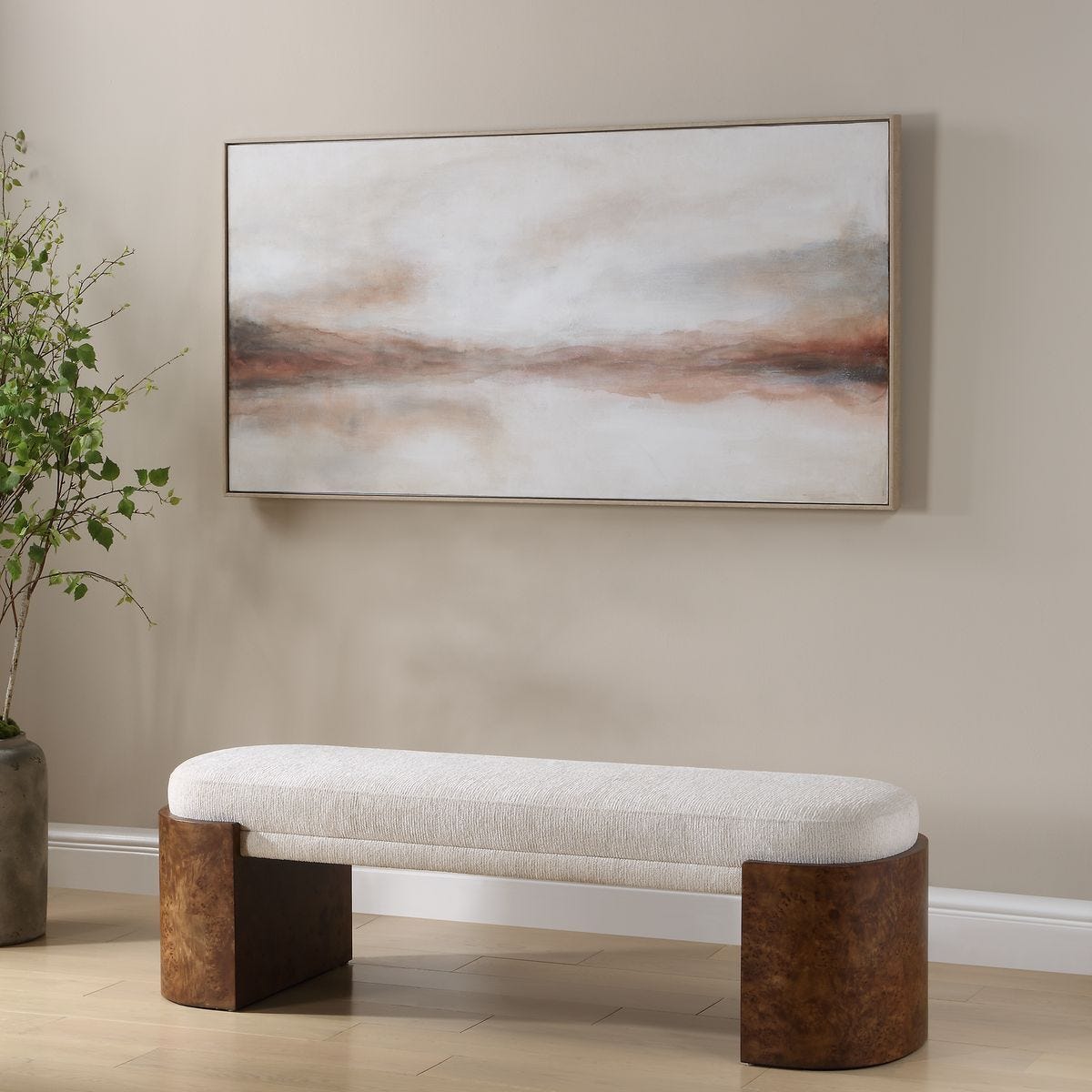 Haze in the Horizon Hand Painted Canvas - eye-catching art pieces to enhance your home design | Image 3 | InSTYLE Home & Rugs
