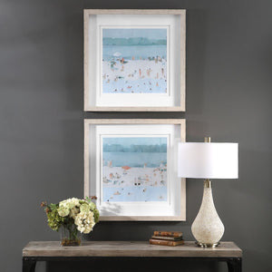 Sea Glass Sandbar Framed Prints, S/2 - timeless artwork that brings character to any space | Image 1 | InSTYLE Home & Rugs