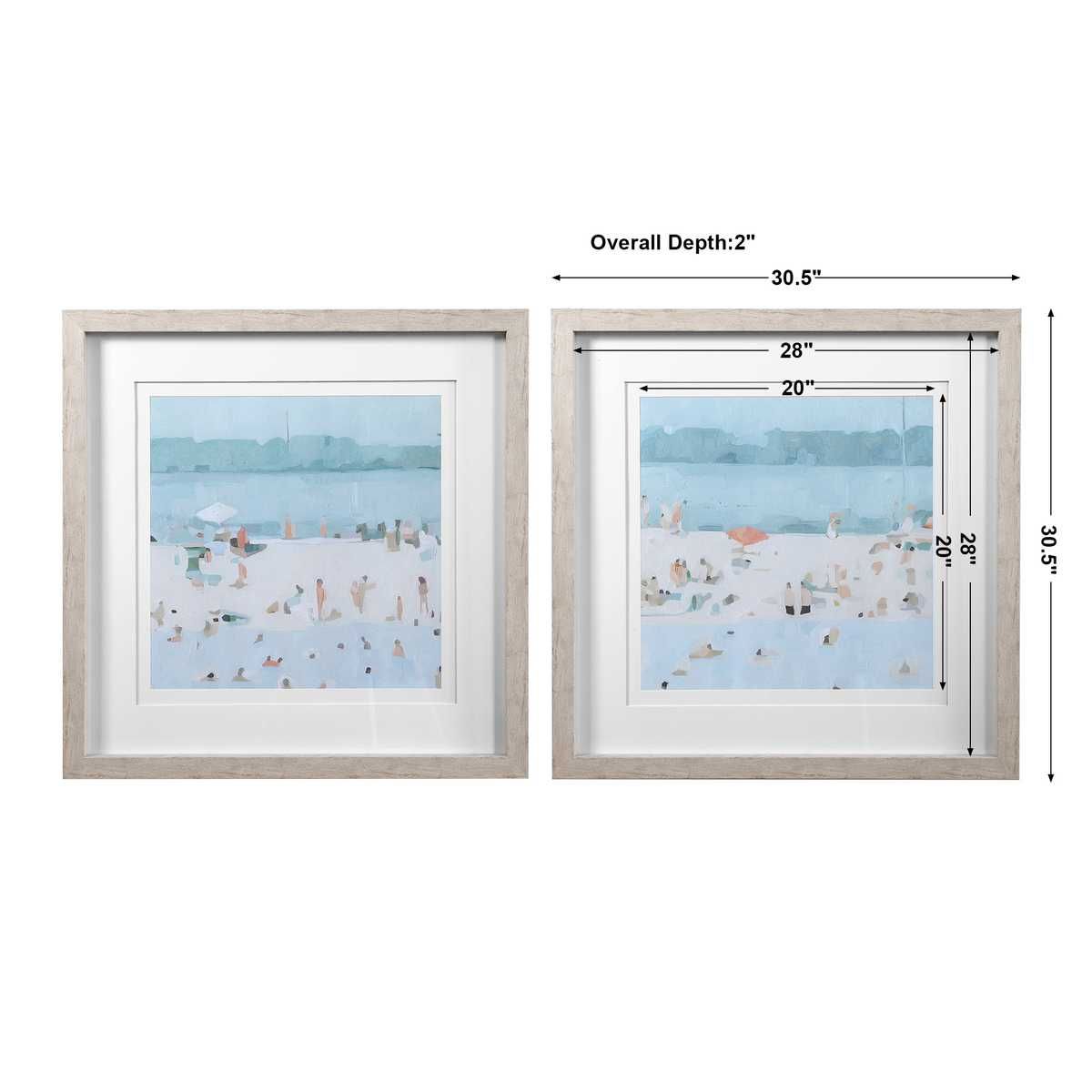 Sea Glass Sandbar Framed Prints, S/2 - timeless artwork that brings character to any space | Image 6 | InSTYLE Home & Rugs