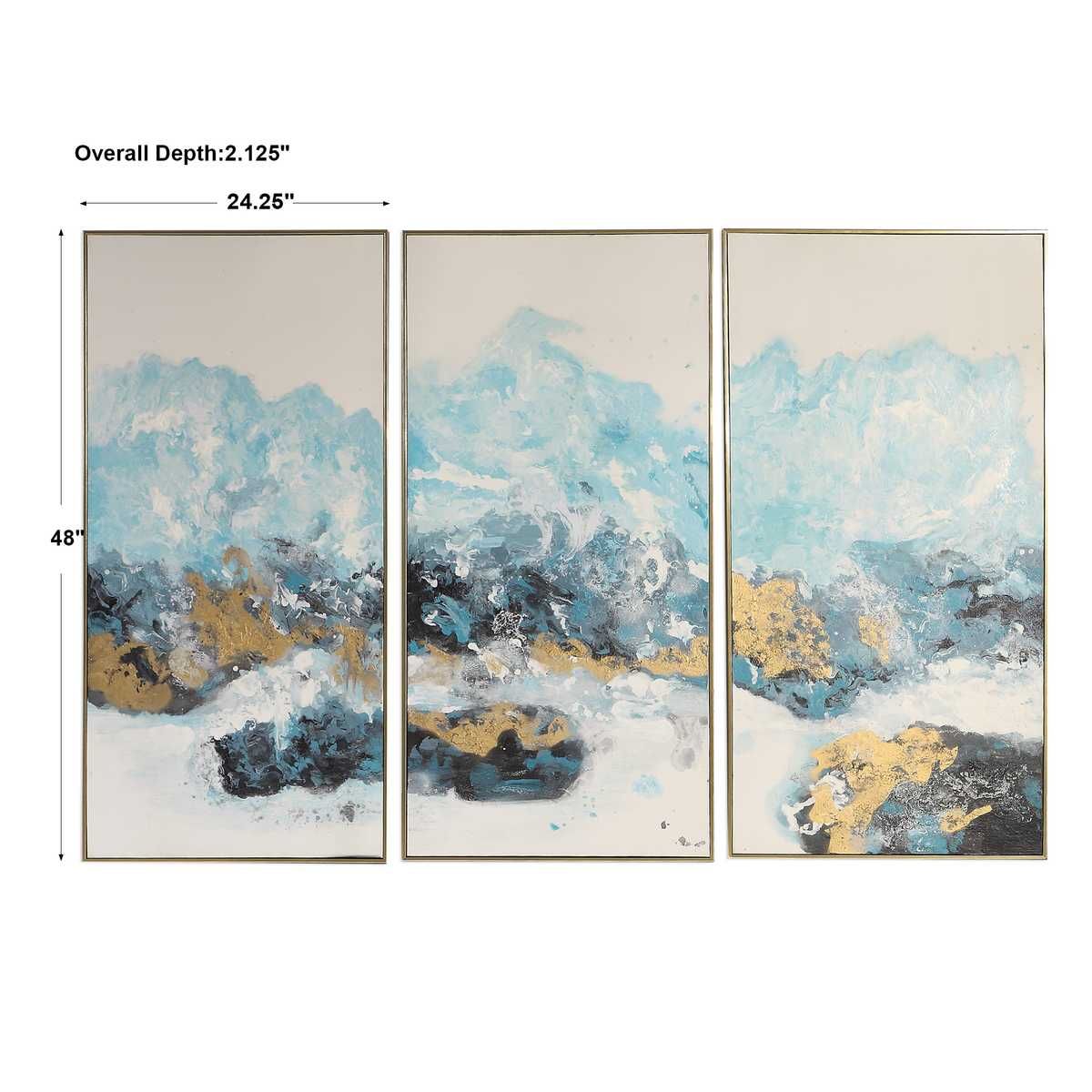 Crashing Waves Hand Painted Canvases, S/3 - bold and creative art for unique interior décor | Image 6 | InSTYLE Home & Rugs