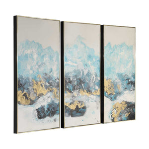 Crashing Waves Hand Painted Canvases, S/3 - bold and creative art for unique interior décor | Image 5 | InSTYLE Home & Rugs