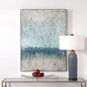 Tidal Wave Hand Painted Canvas - eye-catching art pieces to enhance your home design | Image 1 | InSTYLE Home & Rugs