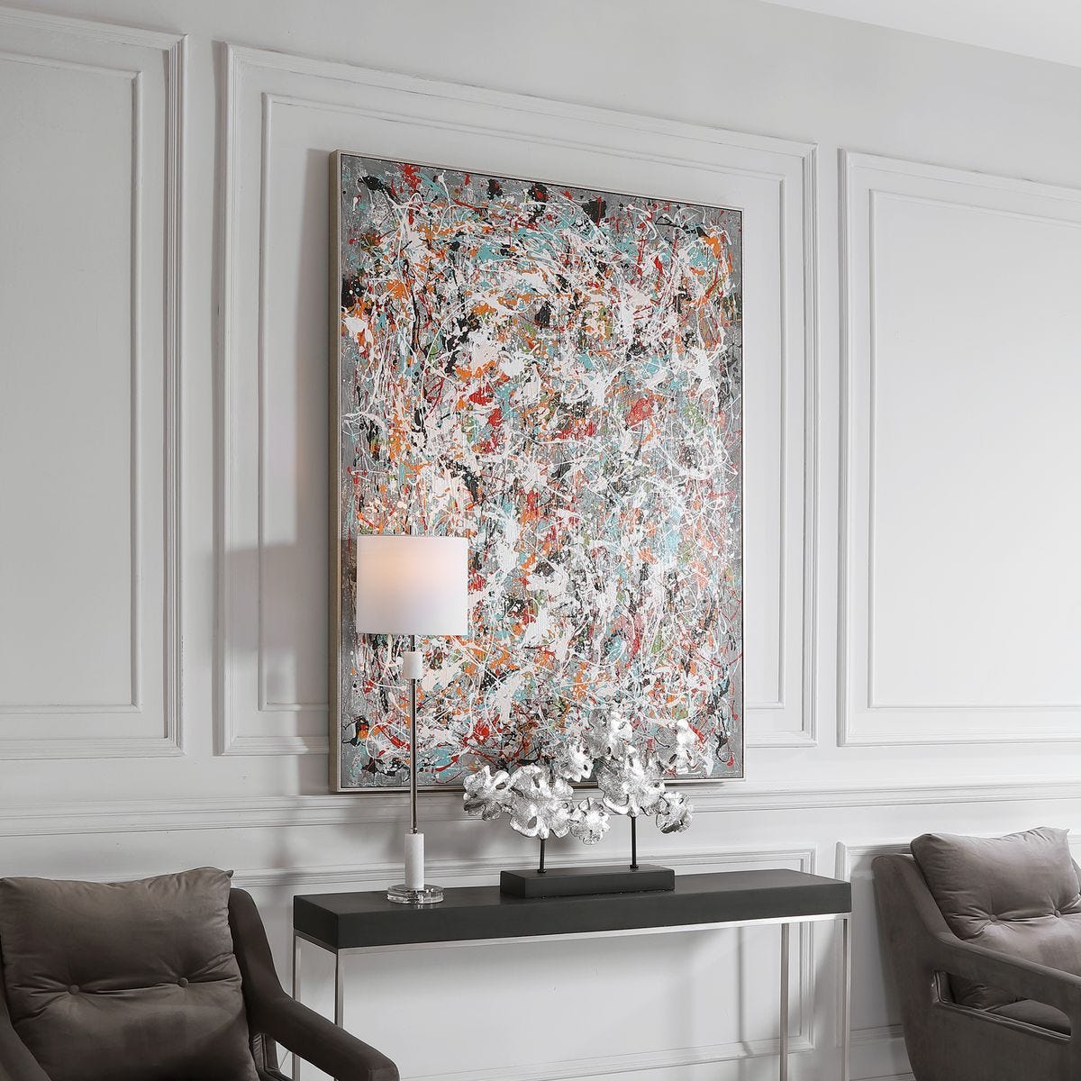 Organized Chaos Hand Painted Canvas - timeless artwork that brings character to any space | Image 6 | InSTYLE Home & Rugs