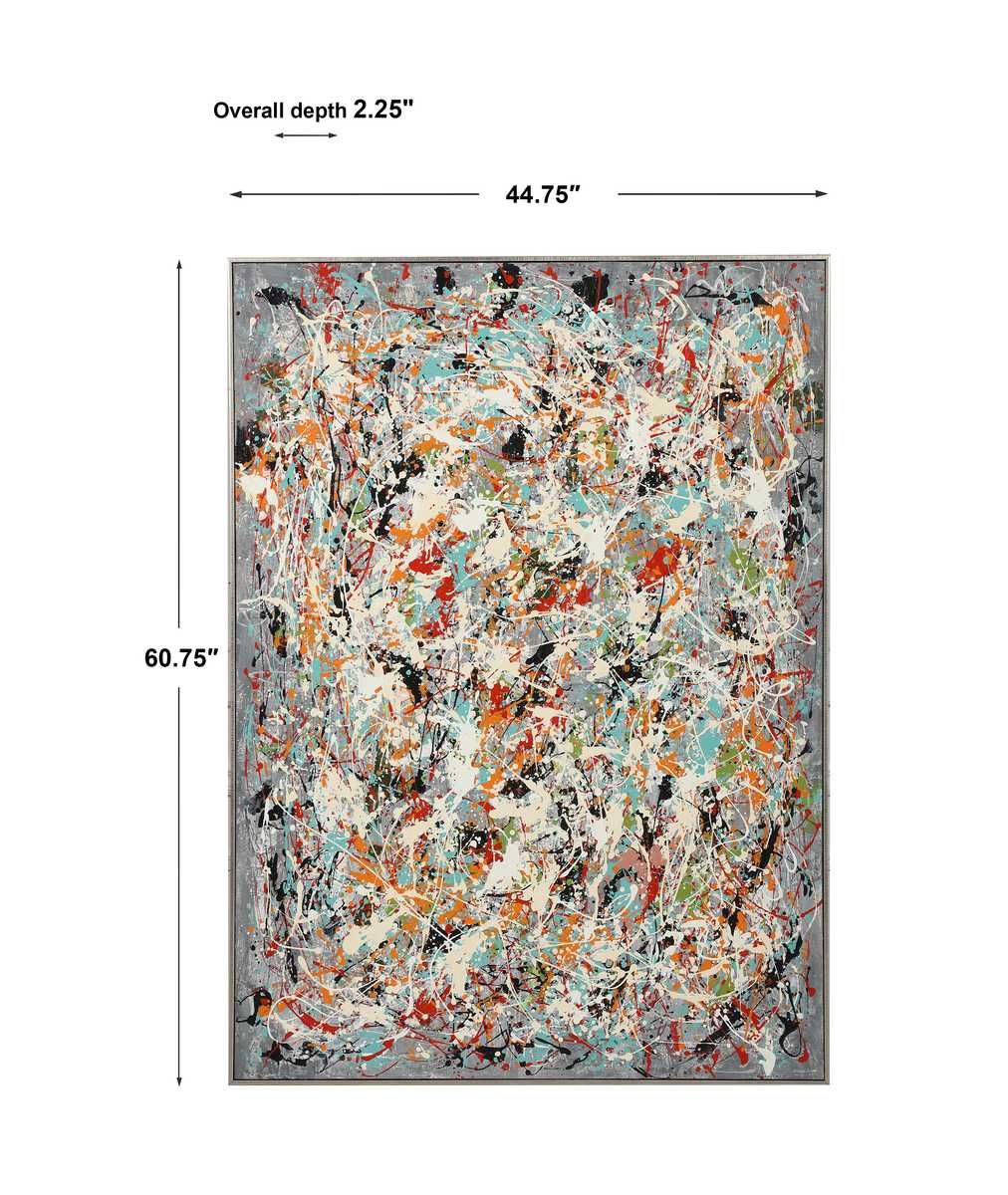Organized Chaos Hand Painted Canvas - timeless artwork that brings character to any space | Image 7 | InSTYLE Home & Rugs