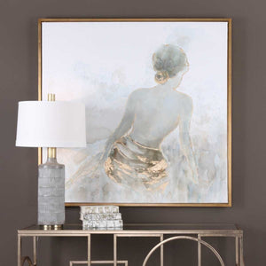 Gold Highlights Hand Painted Canvas - eye-catching art pieces to enhance your home design | Image 1 | InSTYLE Home & Rugs