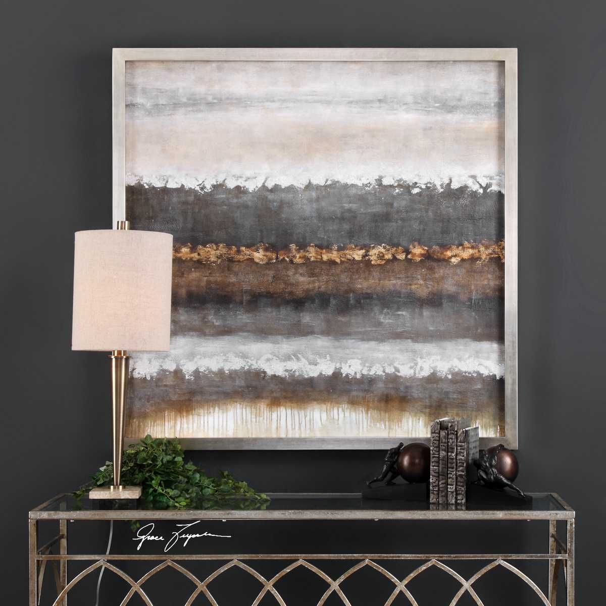 Layers Hand Painted Canvas - eye-catching art pieces to enhance your home design | Image 4 | InSTYLE Home & Rugs