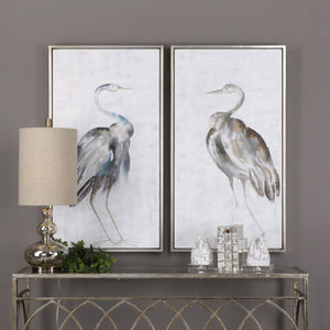 Summer Birds Hand Painted Canvases, S/2 - bold and creative art for unique interior décor | Image 1 | InSTYLE Home & Rugs