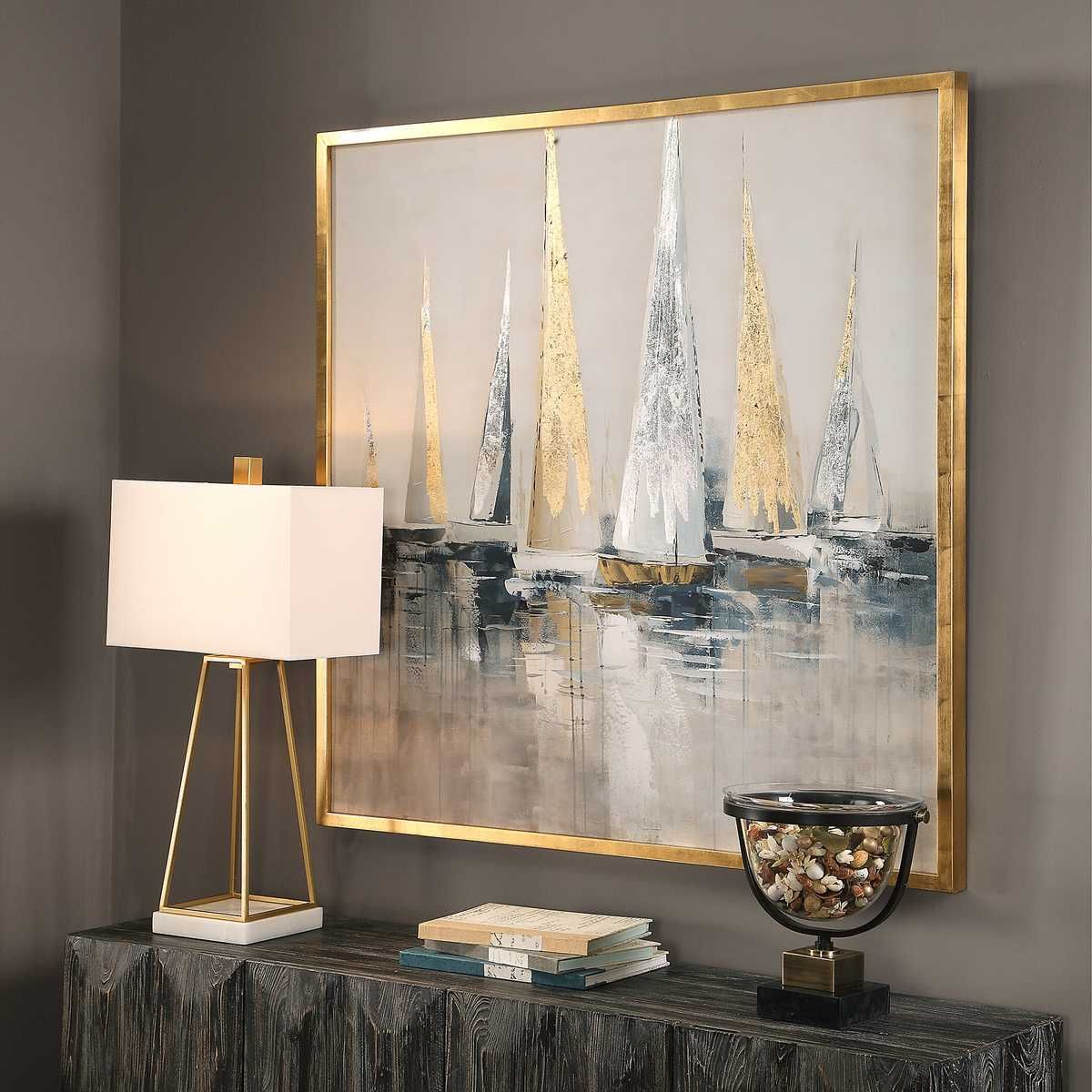 Regatta Hand Painted Canvas - bold and creative art for unique interior décor | Image 3 | InSTYLE Home & Rugs