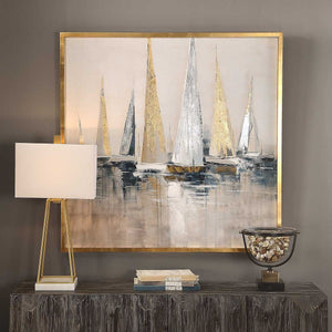 Regatta Hand Painted Canvas - bold and creative art for unique interior décor | Image 1 | InSTYLE Home & Rugs