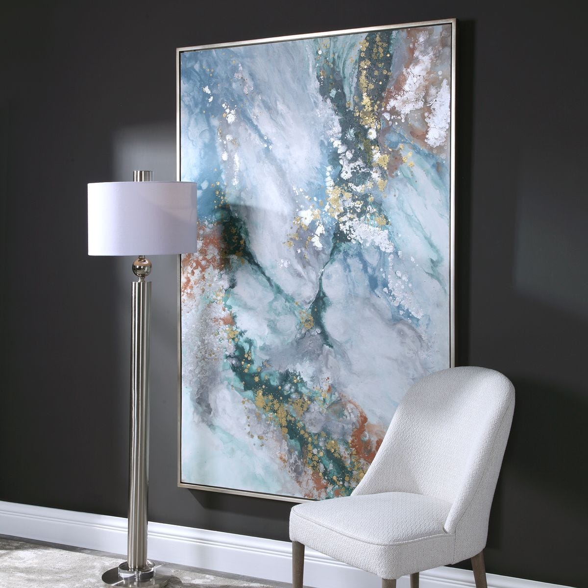 Mercury Hand Painted Canvas - eye-catching art pieces to enhance your home design | Image 6 | InSTYLE Home & Rugs