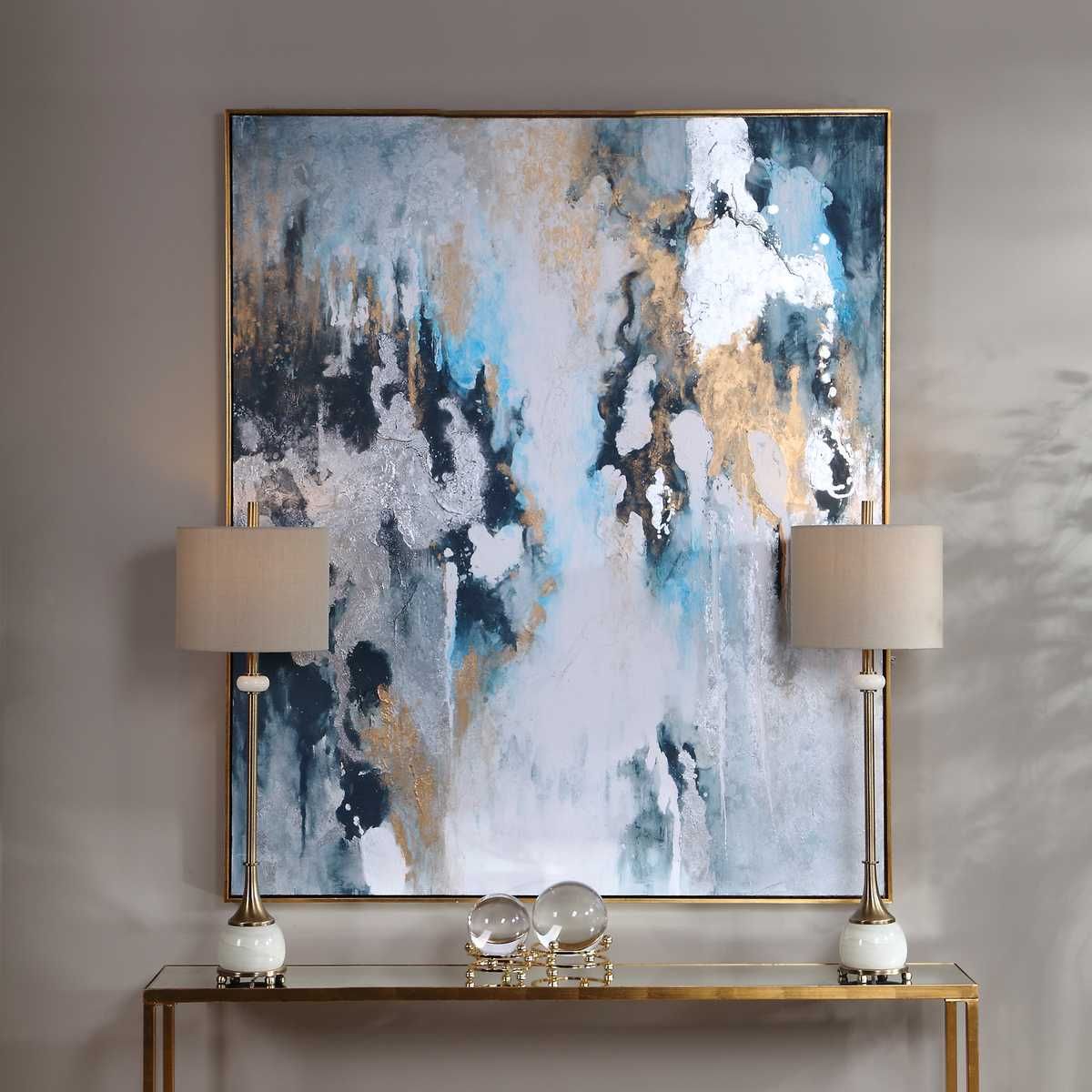 Stormy Seas Hand Painted Canvas - eye-catching art pieces to enhance your home design | Image 3 | InSTYLE Home & Rugs