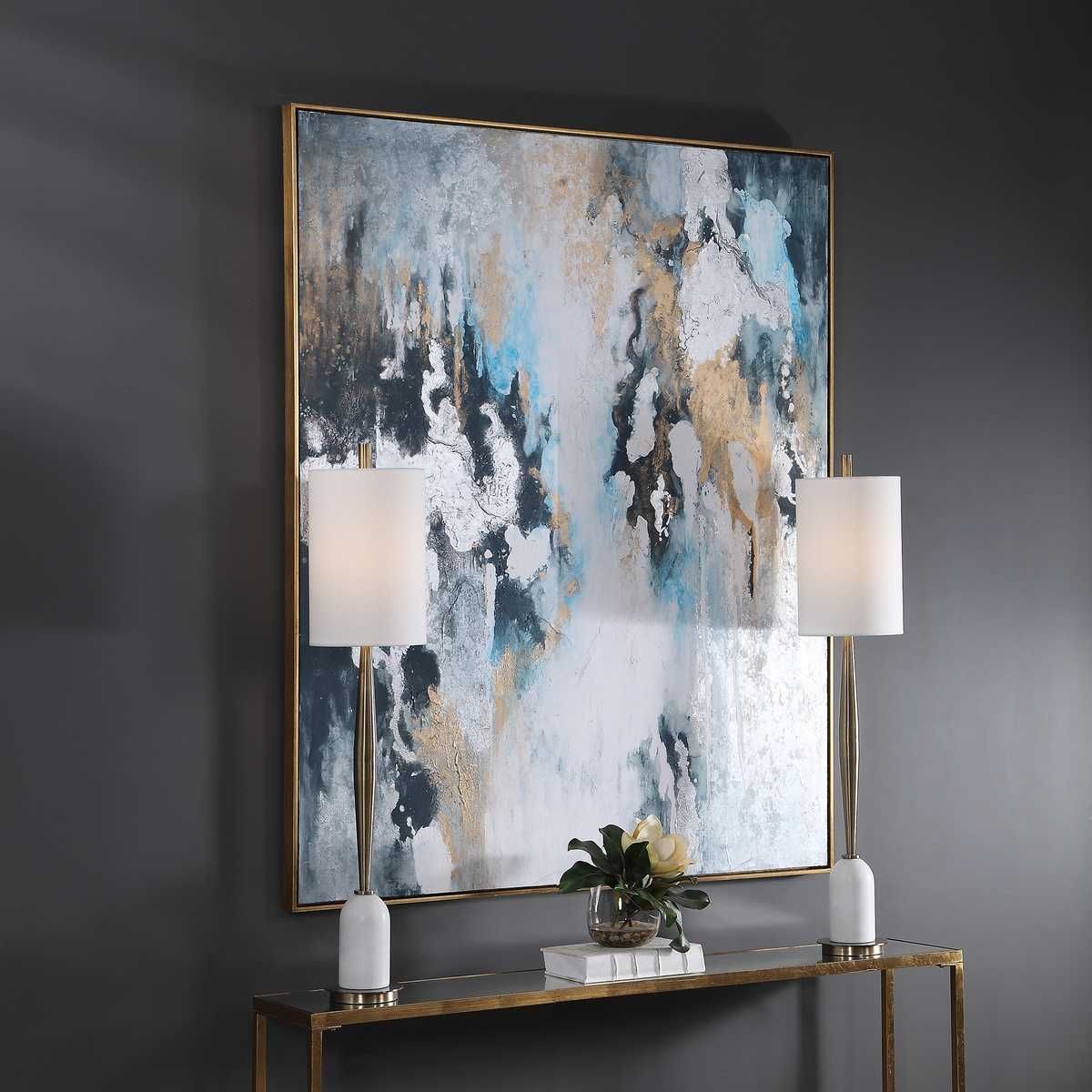 Stormy Seas Hand Painted Canvas - eye-catching art pieces to enhance your home design | Image 4 | InSTYLE Home & Rugs