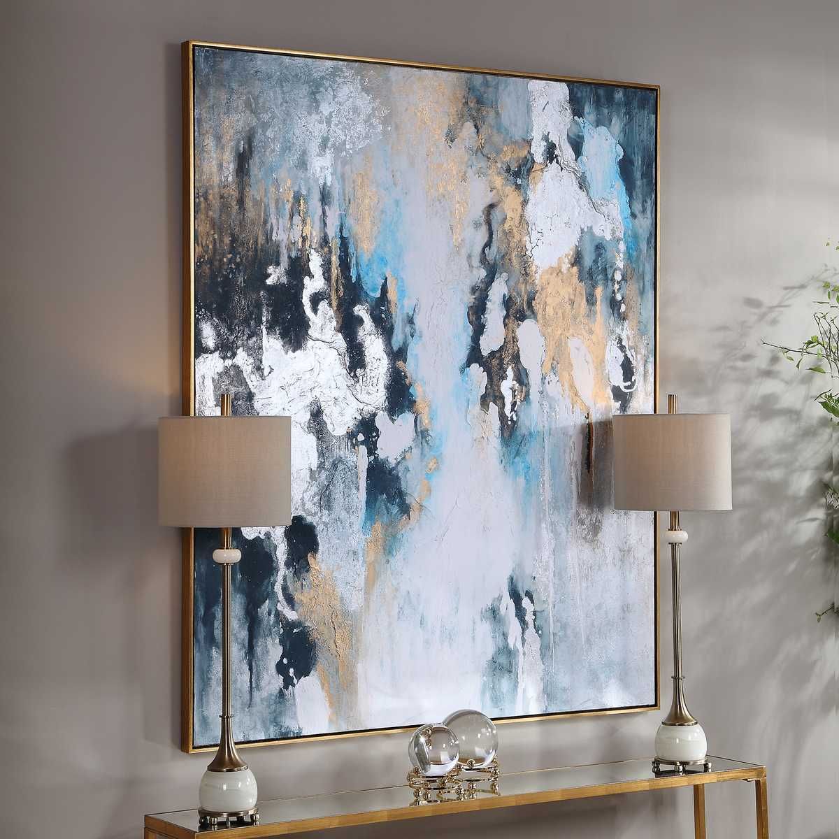Stormy Seas Hand Painted Canvas - eye-catching art pieces to enhance your home design | Image 5 | InSTYLE Home & Rugs