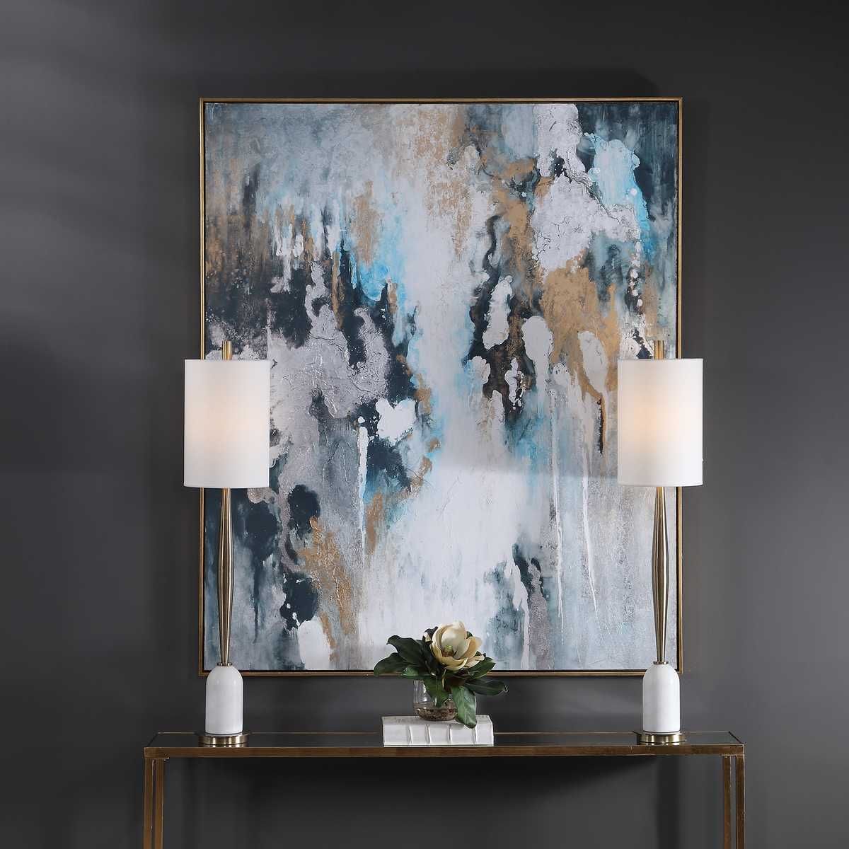 Stormy Seas Hand Painted Canvas - eye-catching art pieces to enhance your home design | Image 7 | InSTYLE Home & Rugs