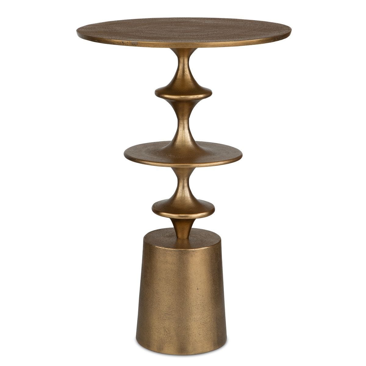 Flight Accent Table, Brass - small accent table with storage for a clutter-free space | Image 1 | InSTYLE Home & Rugs