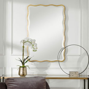 Aneta Mirror, Gold - perfect for enhancing light and creating a sense of space | Image 2 | InSTYLE Home & Rugs