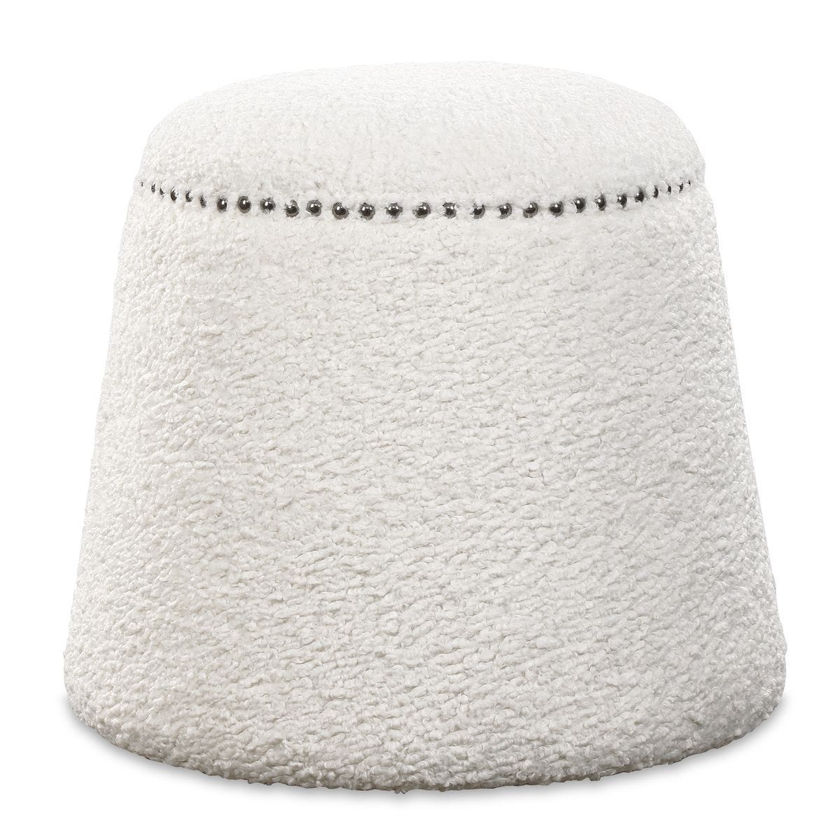 Gumdrop Ottoman, White - comfortable ottoman for any room | Image 1 | InSTYLE Home & Rugs