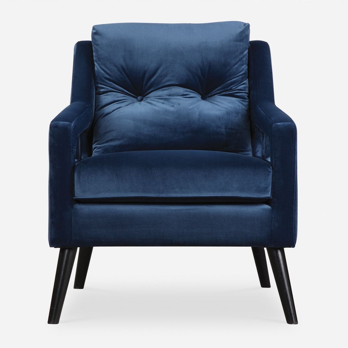 O'Brien Armchair, Blue - upholstered armchair with padded comfort | Image 1 | InSTYLE Home & Rugs