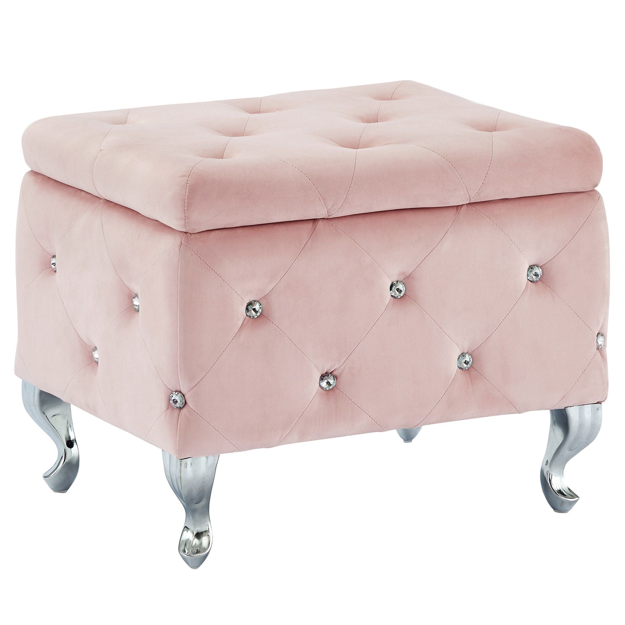Monique Square Storage Ottoman - comfortable ottomans for any room | Image 1 | InSTYLE Home & Rugs