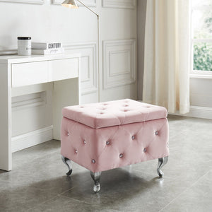 Monique Square Storage Ottoman - comfortable ottomans for any room | Image 3 | InSTYLE Home & Rugs