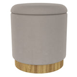 Alya Round Storage Ottoman - chic ottomans for living rooms | Image 2 | InSTYLE Home & Rugs
