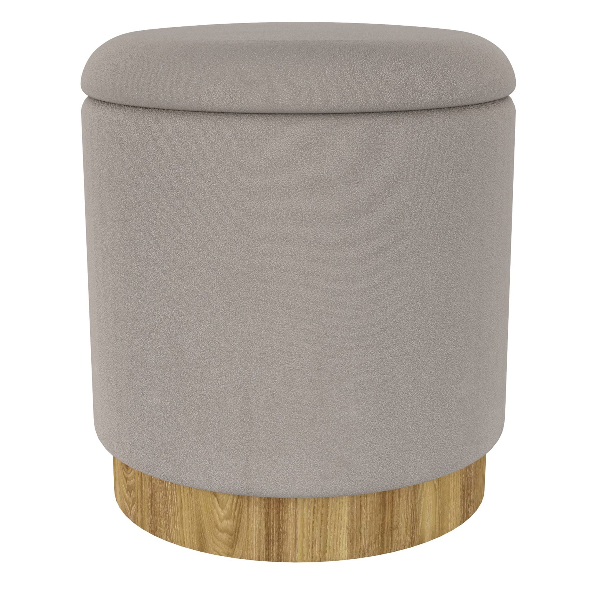 Alya Round Storage Ottoman - chic ottomans for living rooms | Image 2 | InSTYLE Home & Rugs