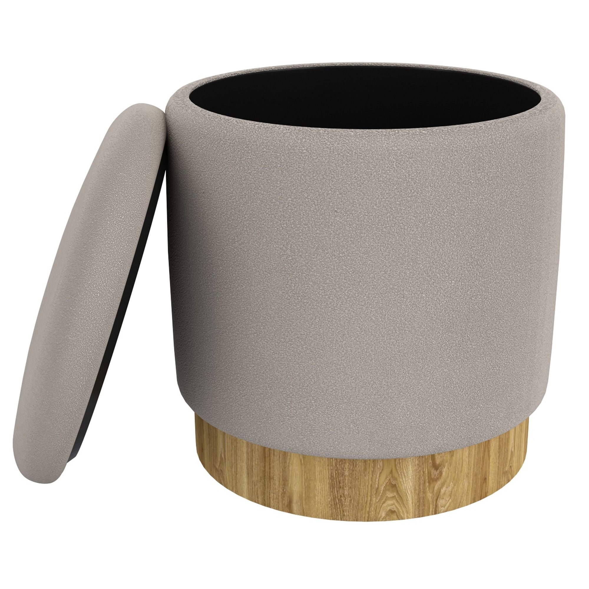 Alya Round Storage Ottoman - chic ottomans for living rooms | Image 12 | InSTYLE Home & Rugs