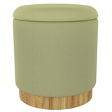 Alya Round Storage Ottoman - chic ottomans for living rooms | Image 1 | InSTYLE Home & Rugs
