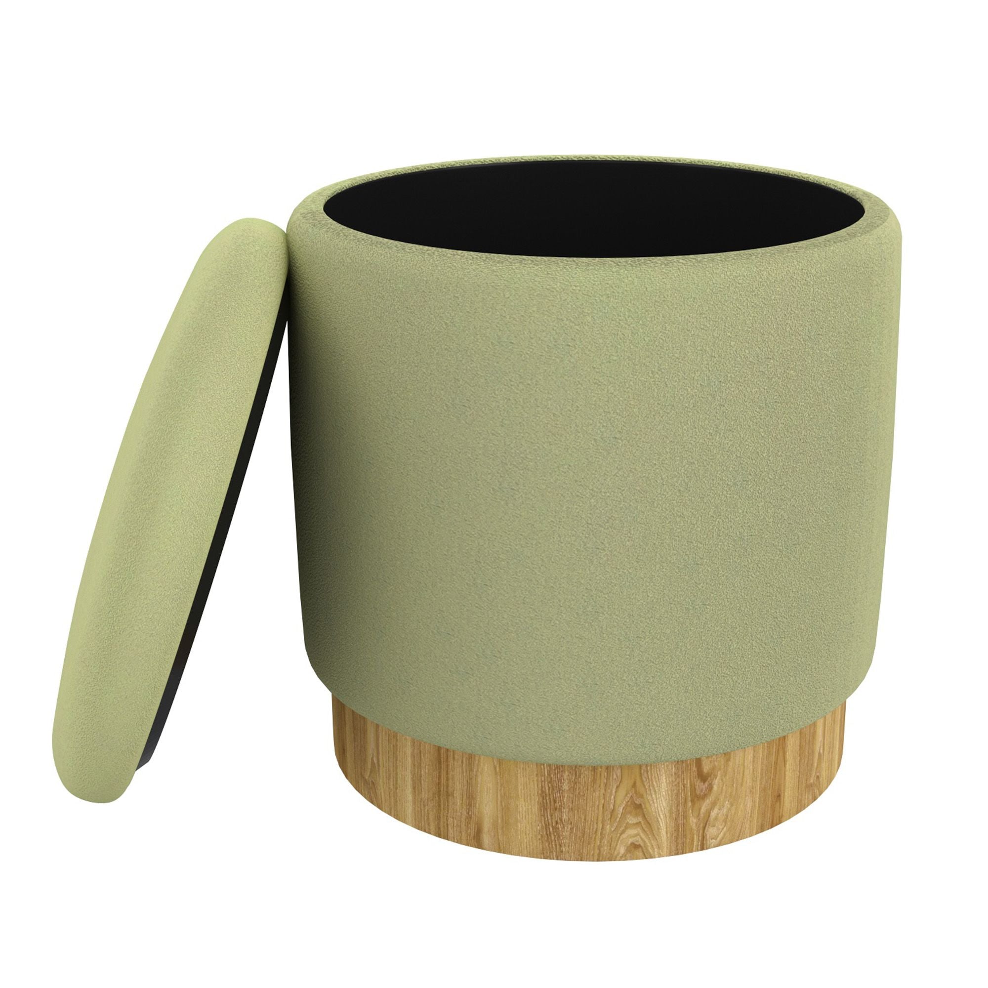 Alya Round Storage Ottoman - chic ottomans for living rooms | Image 5 | InSTYLE Home & Rugs