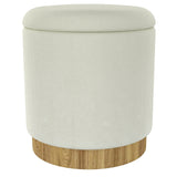 Alya Round Storage Ottoman - chic ottomans for living rooms | Image 3 | InSTYLE Home & Rugs