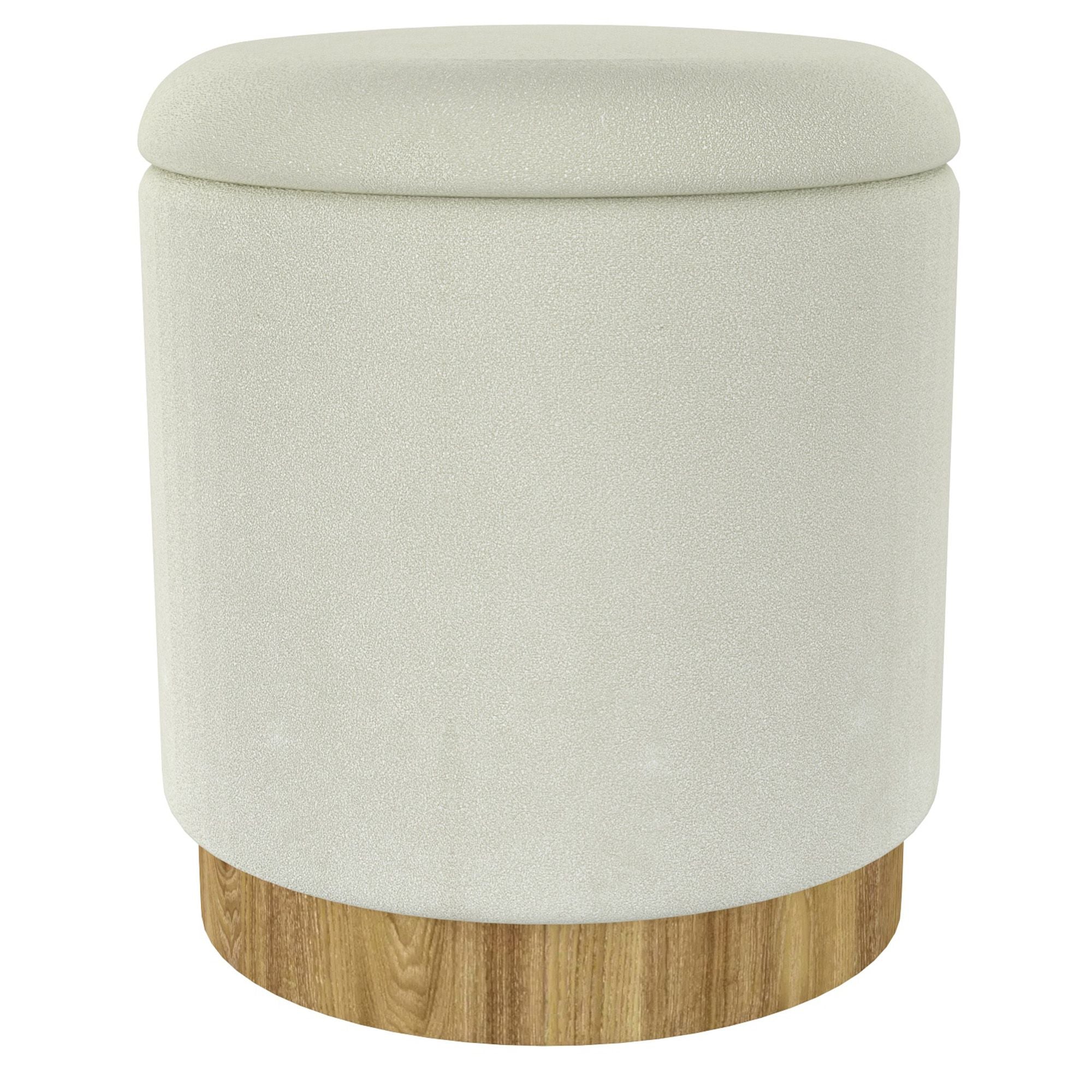 Alya Round Storage Ottoman - chic ottomans for living rooms | Image 3 | InSTYLE Home & Rugs