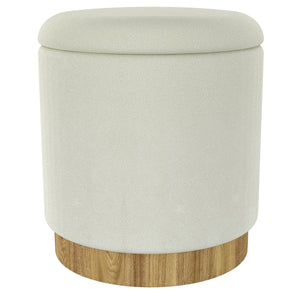 Alya Round Storage Ottoman - chic ottomans for living rooms | Image 3 | InSTYLE Home & Rugs