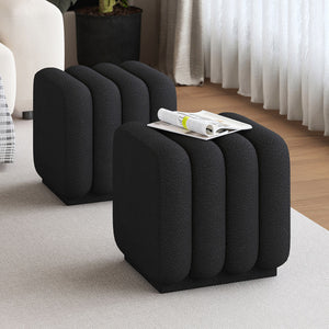 Rigel Small Square Ottoman - chic ottomans for living rooms | Image 3 | InSTYLE Home & Rugs