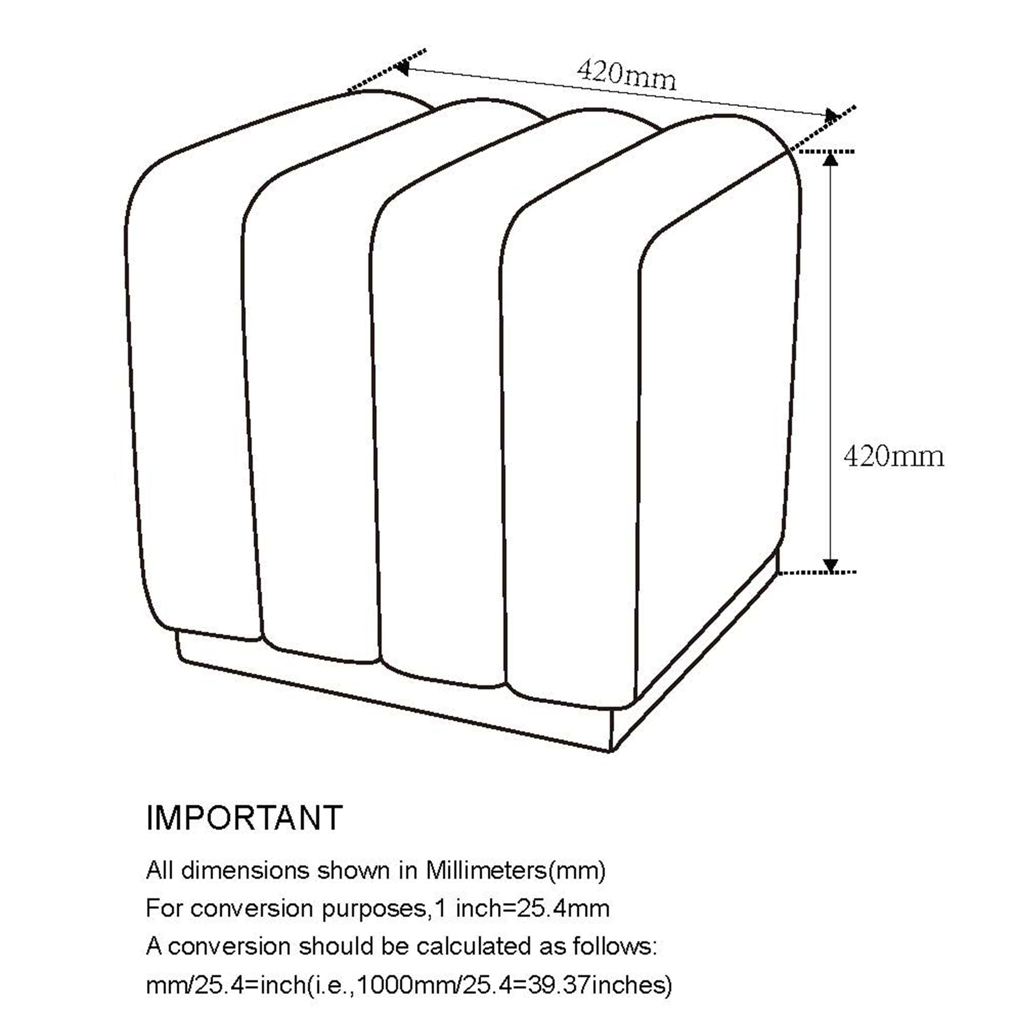 Rigel Small Square Ottoman - chic ottomans for living rooms | Image 9 | InSTYLE Home & Rugs