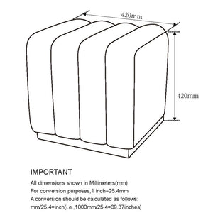 Rigel Small Square Ottoman - chic ottomans for living rooms | Image 9 | InSTYLE Home & Rugs