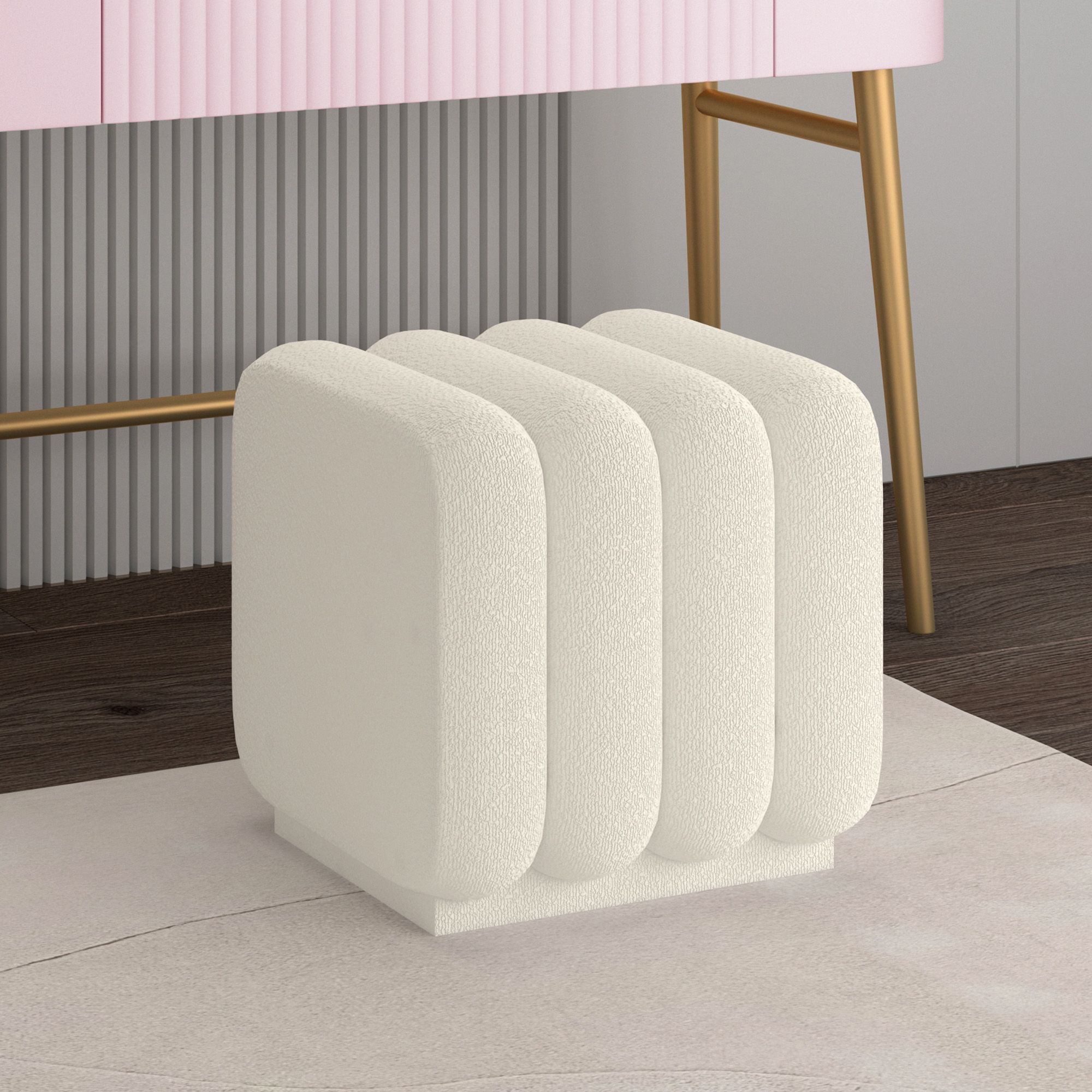 Rigel Small Square Ottoman - chic ottomans for living rooms | Image 10 | InSTYLE Home & Rugs
