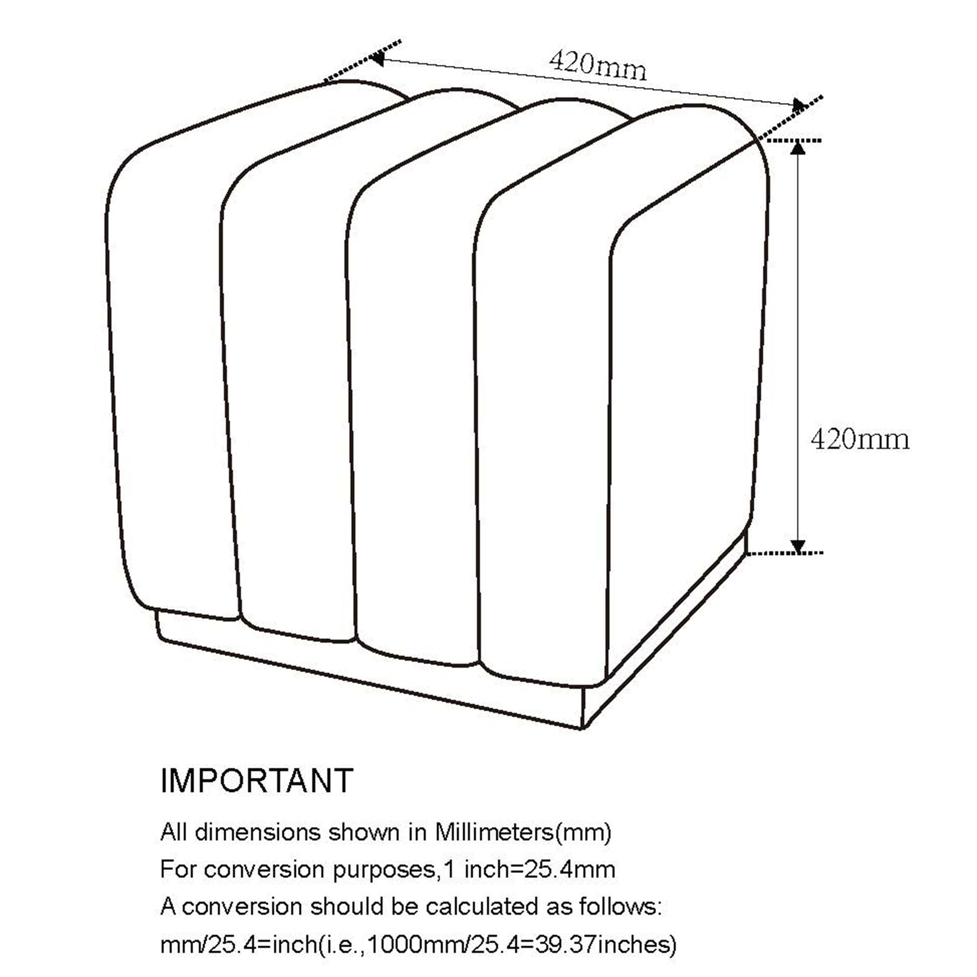 Rigel Small Square Ottoman - chic ottomans for living rooms | Image 16 | InSTYLE Home & Rugs