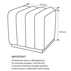 Rigel Small Square Ottoman - chic ottomans for living rooms | Image 16 | InSTYLE Home & Rugs