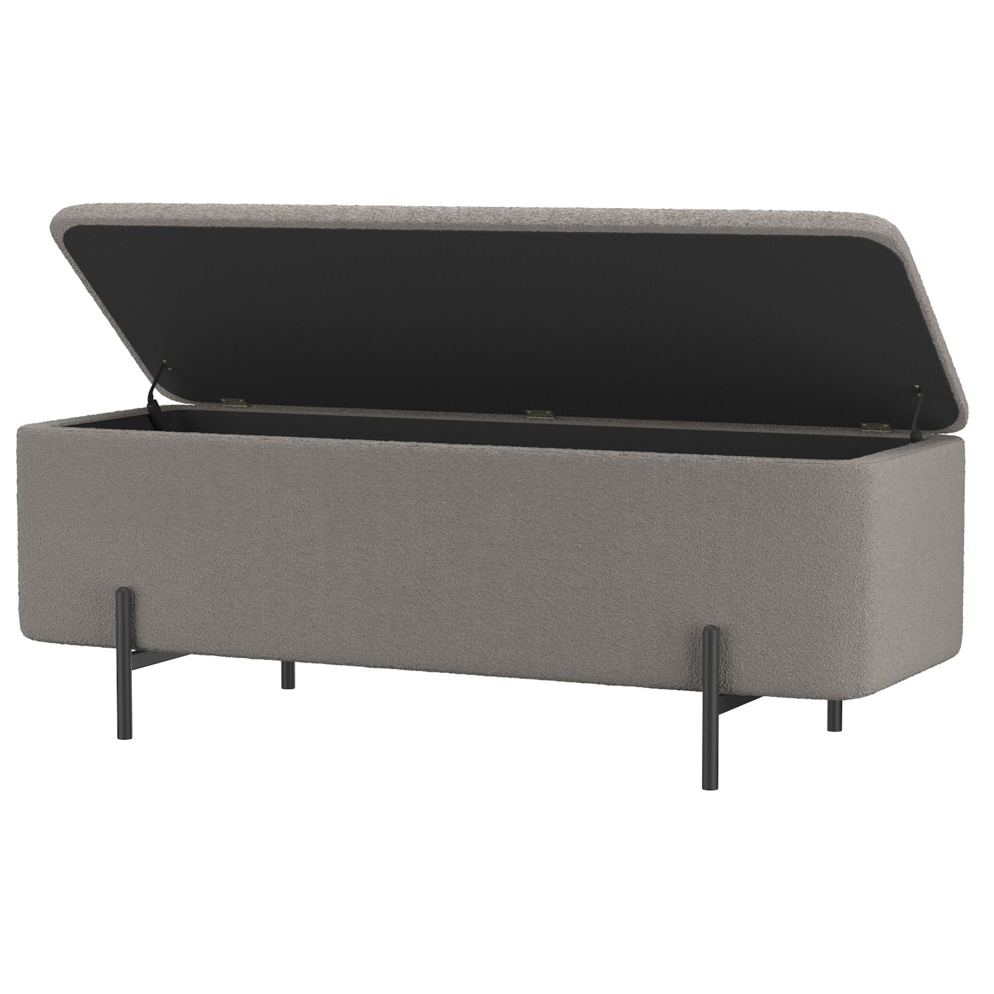 Erzo Storage Ottoman Bench - chic ottomans for living rooms | Image 4 | InSTYLE Home & Rugs
