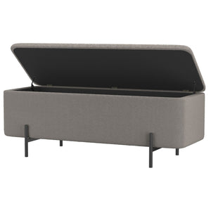 Erzo Storage Ottoman Bench - chic ottomans for living rooms | Image 4 | InSTYLE Home & Rugs