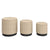 Lexi 3pc Round Storage Ottoman Set