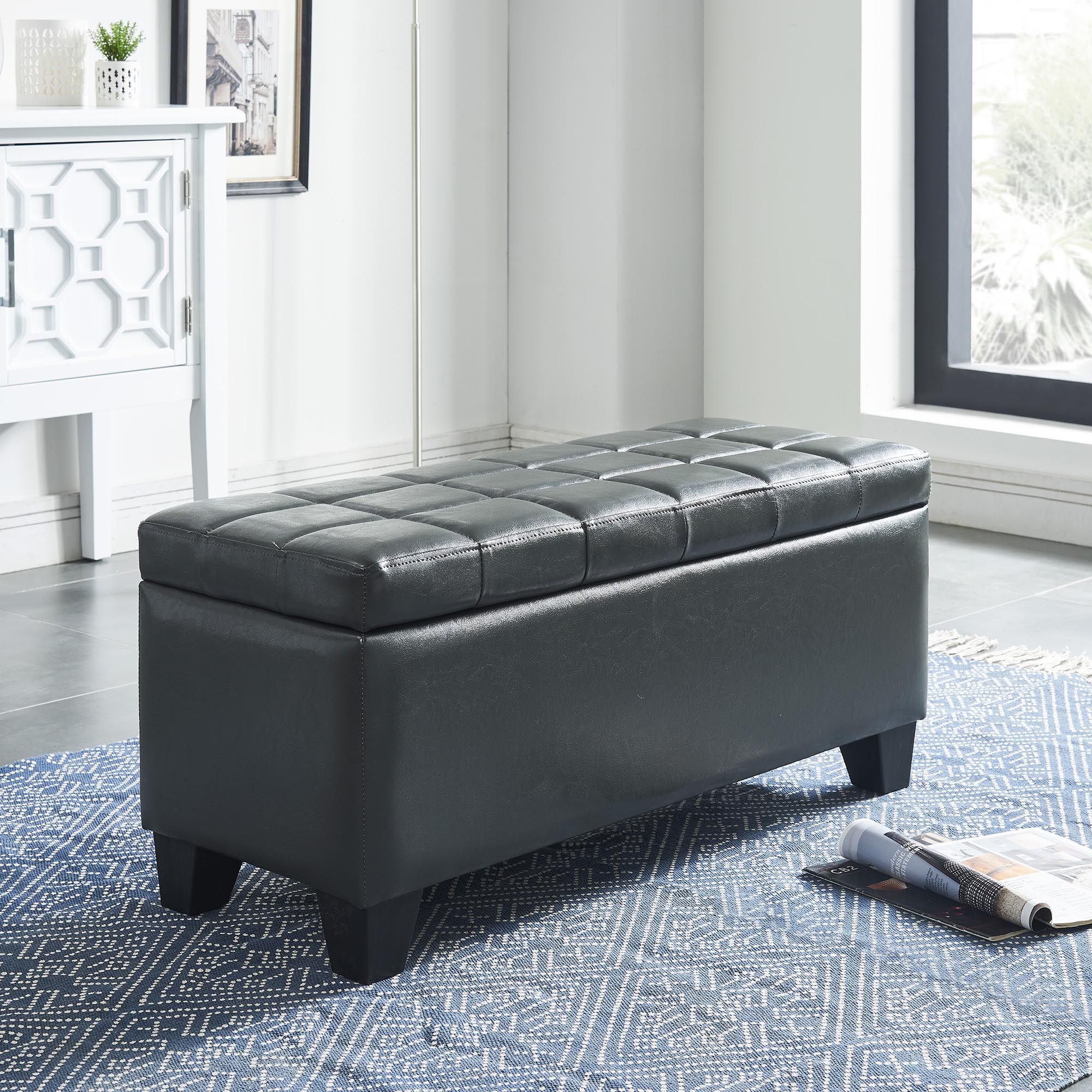 Winston Rectangular Storage Ottoman Bench - perfect footrests with style | Image 11 | InSTYLE Home & Rugs