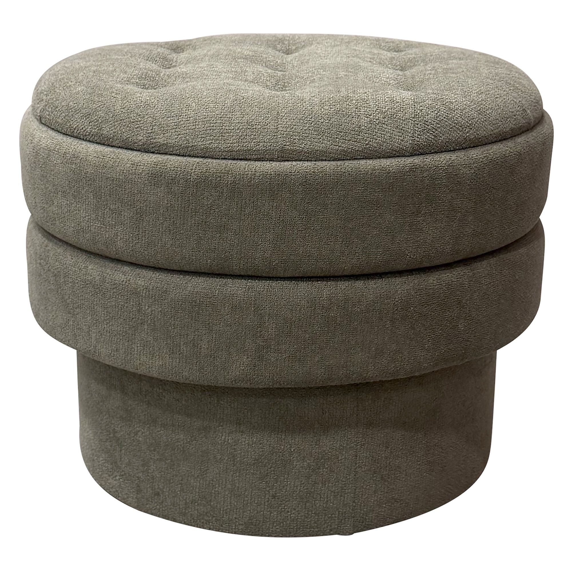 Kepler Round Storage Ottoman - perfect footrests with style | Image 1 | InSTYLE Home & Rugs