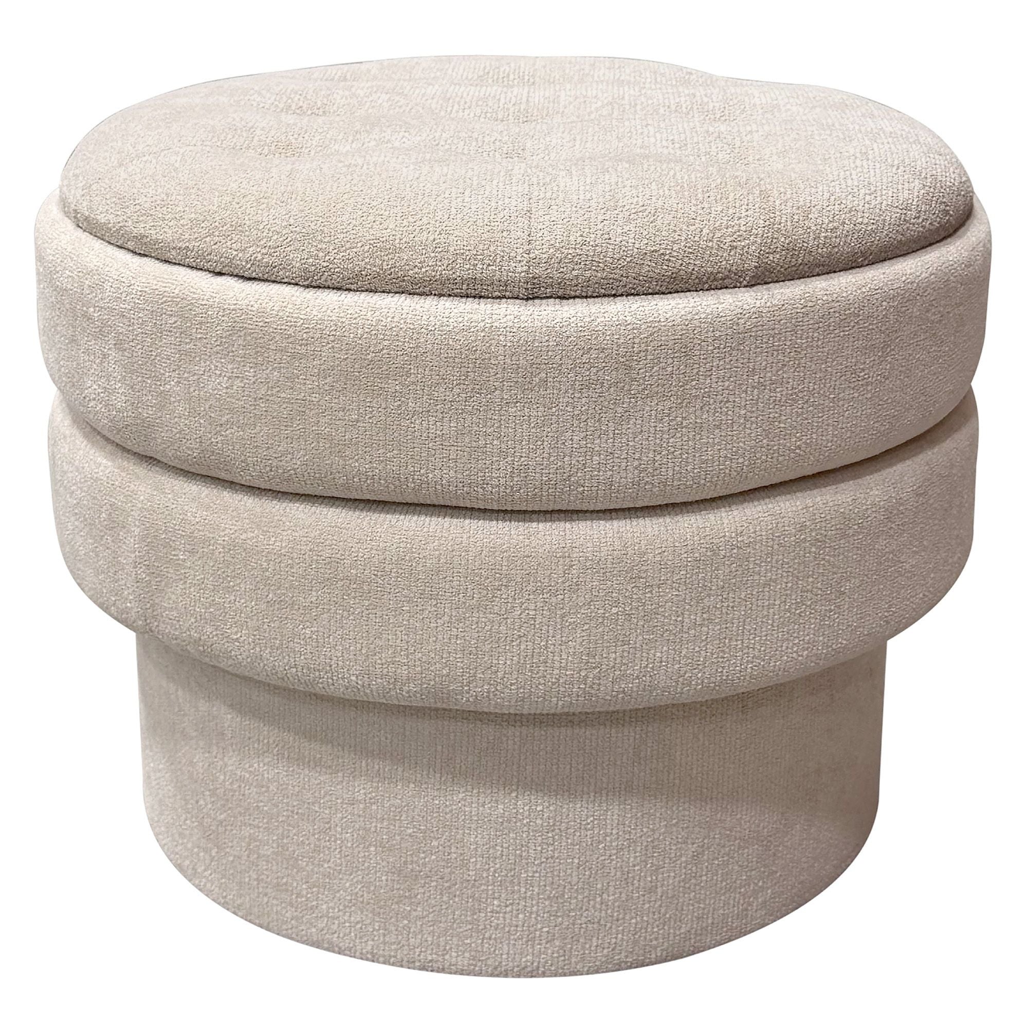 Kepler Round Storage Ottoman - perfect footrests with style | Image 2 | InSTYLE Home & Rugs