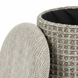 Indigo Round Storage Ottoman - comfortable ottomans for any room | Image 6 | InSTYLE Home & Rugs