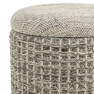 Indigo Round Storage Ottoman - comfortable ottomans for any room | Image 7 | InSTYLE Home & Rugs